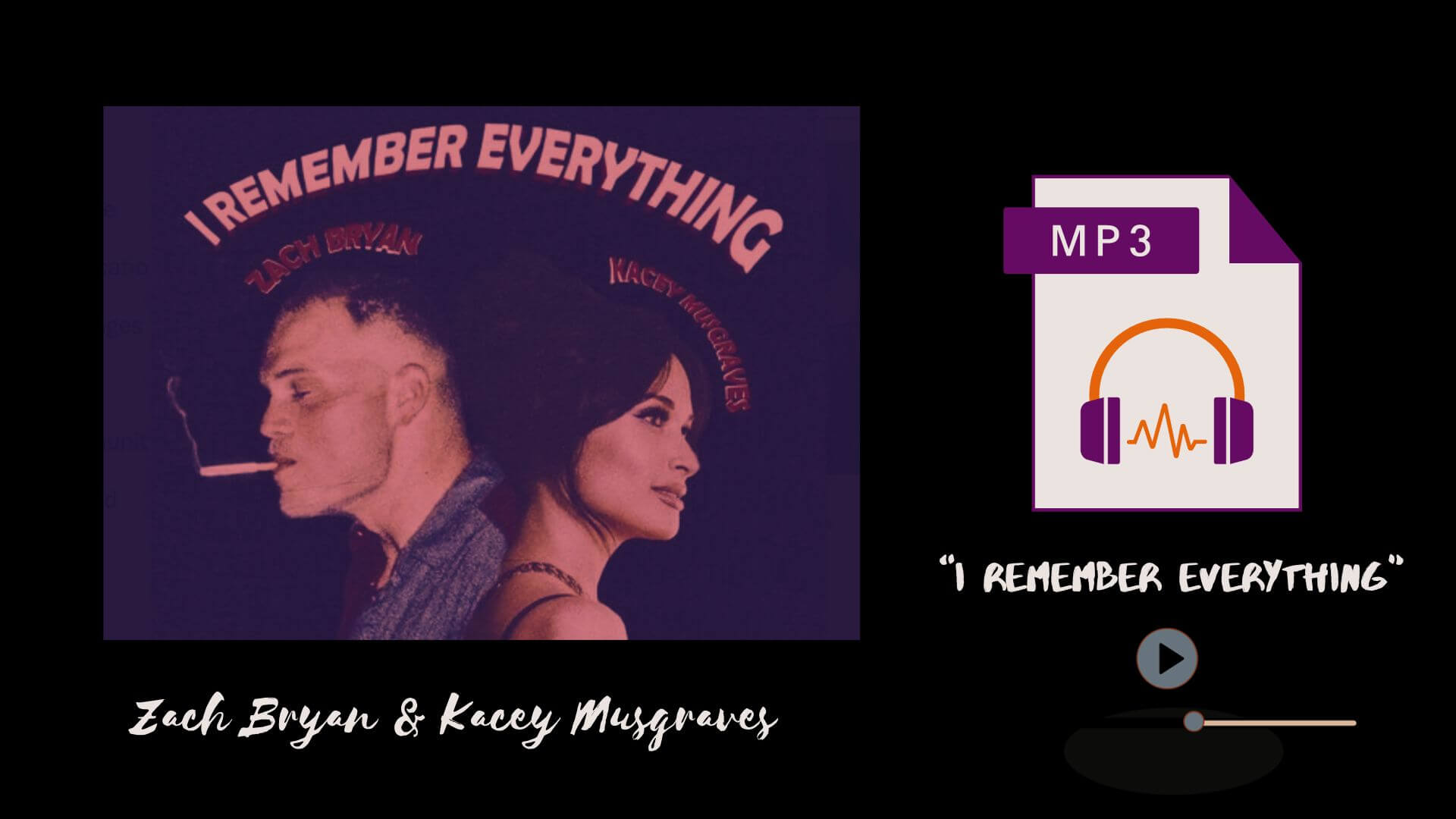 download zach bryan and kacey musgraves’s i remember everything to mp3